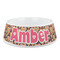 Hearts Plastic Dog Bowl - Medium (Personalized)