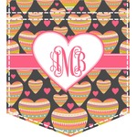Hearts Iron On Faux Pocket (Personalized)