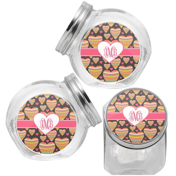 Hearts Puppy Treat Jar - Top Left Right
