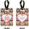 Hearts Rectangle Luggage Tag (Front + Back)