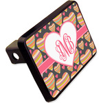Hearts Rectangular Trailer Hitch Cover - 2" w/ Monogram