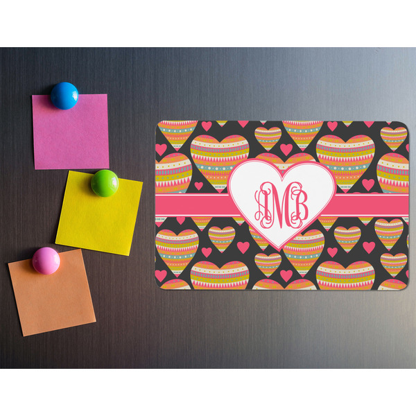 Hearts Rectangular Fridge Magnet - LIFESTYLE