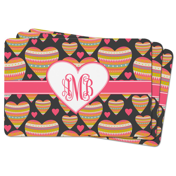 Hearts Rectangular Fridge Magnet - THREE