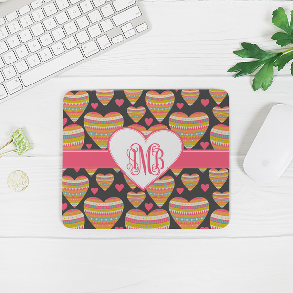 Hearts Rectangular Mouse Pad - LIFESTYLE 2