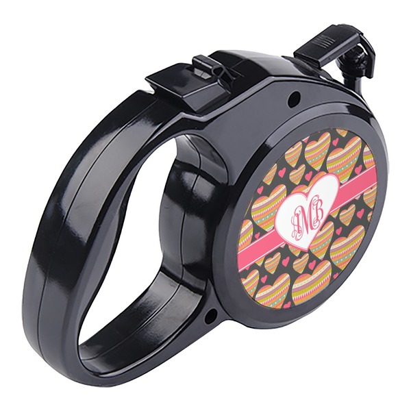 Hearts Retractable Dog Leash - Angle