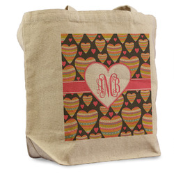 Hearts Reusable Cotton Grocery Bag - Single (Personalized)