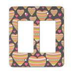 Hearts Rocker Style Light Switch Cover - Two Switch