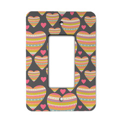 Hearts Rocker Style Light Switch Cover - Single Switch (Personalized)