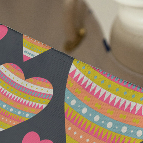 Hearts Large Rope Tote - Close Up View