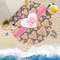 Hearts Round Beach Towel Lifestyle