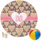 Hearts Round Beach Towel (Personalized)