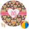 Hearts Round Beach Towel (Personalized)