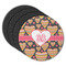 Hearts Round Rubber Backed Coasters - Set of 4 (Personalized)