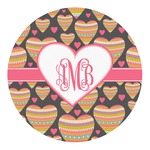 Hearts Round Decal - Small (Personalized)