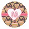 Hearts Round Decal (Personalized)
