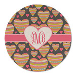 Hearts Round Linen Placemat (Personalized)