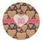 Hearts Round Linen Placemats - FRONT (Single Sided)