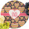 Hearts Round Linen Placemats - Front (w flowers)