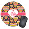 Hearts Round Mouse Pad