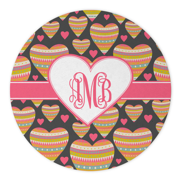 Hearts Round Paper Coaster - Approval