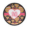 Hearts Iron On Round Patch w/ Monogram