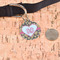 Hearts Round Pet ID Tag - Large - In Context