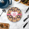 Hearts Round Stone Trivet - In Context View