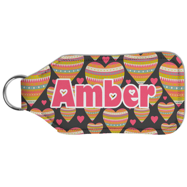 Hearts Sanitizer Holder Keychain - Large (Back)