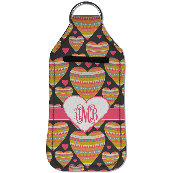 Hearts Sanitizer Holder Keychain - Large (Front)