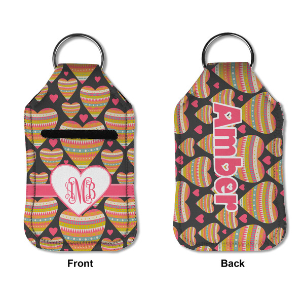 Hearts Sanitizer Holder Keychain - Small APPROVAL (Flat)