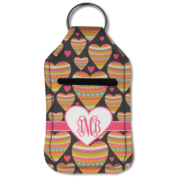 Hearts Sanitizer Holder Keychain - Small (Front Flat)