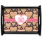 Hearts Black Wooden Tray - Large (Personalized)
