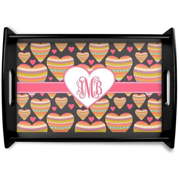 Custom Hearts Wooden Tray (Personalized)