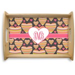 Hearts Natural Wooden Tray - Small (Personalized)