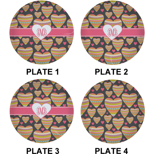 Hearts Set of Lunch / Dinner Plates (Approval)