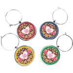 Hearts Wine Charms (Set of 4) (Personalized)