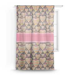 Hearts Sheer Curtains (Personalized)