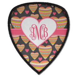 Hearts Iron on Shield Patch A w/ Monogram