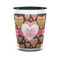 Hearts Ceramic Shot Glass - 1.5 oz - Two Tone - Set of 4 (Personalized)
