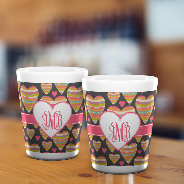 Hearts Shot Glass - White - LIFESTYLE