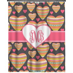 Hearts Extra Long Shower Curtain - 70"x84" (Personalized)