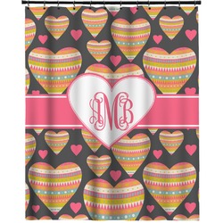 Hearts Extra Long Shower Curtain - 70"x84" (Personalized)