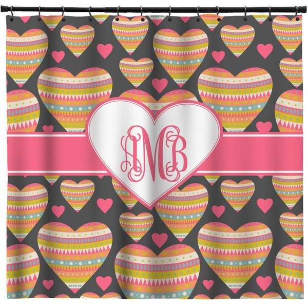 Custom Hearts Shower Curtain - Custom Size (Personalized)