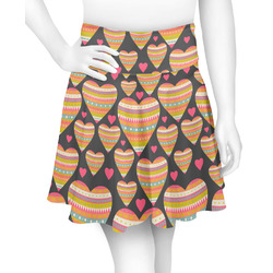Hearts Skater Skirt - Large (Personalized)