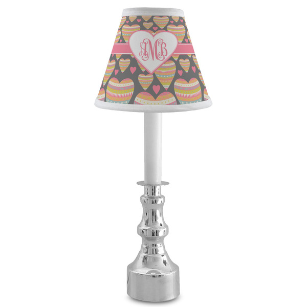 Hearts Small Chandelier Lamp - LIFESTYLE (on candle stick)