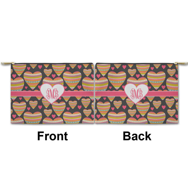 Hearts Small Zipper Pouch Approval (Front and Back)