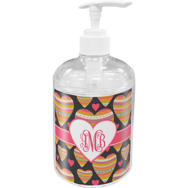 Custom Hearts Acrylic Soap & Lotion Bottle (Personalized)