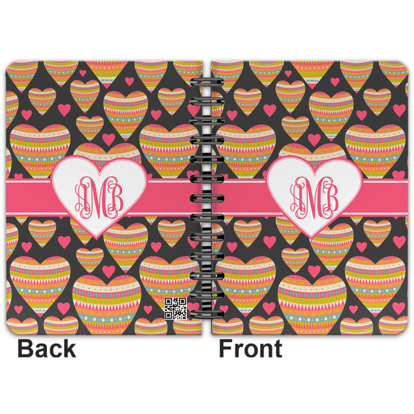 Hearts Spiral Journal 5 x 7 - Apvl