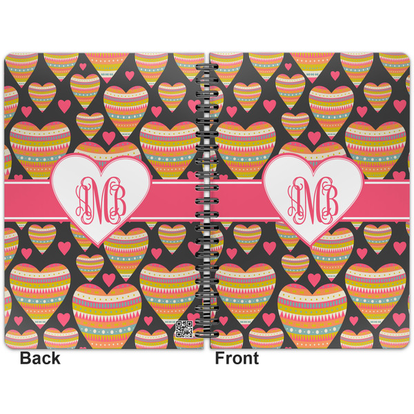 Hearts Spiral Journal 7 x 10 - Apvl