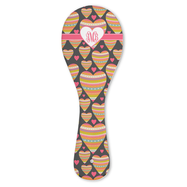 Custom Hearts Ceramic Spoon Rest (Personalized)
